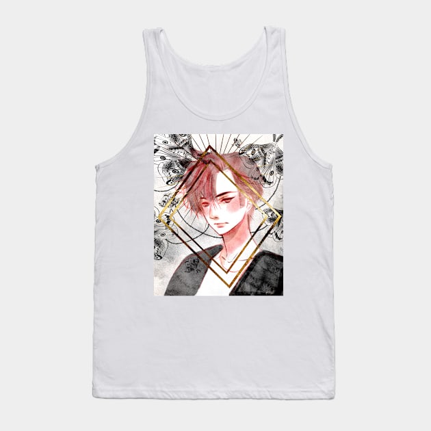 Real pretty boy beautiful boy man Manga style Tank Top by meisanmui